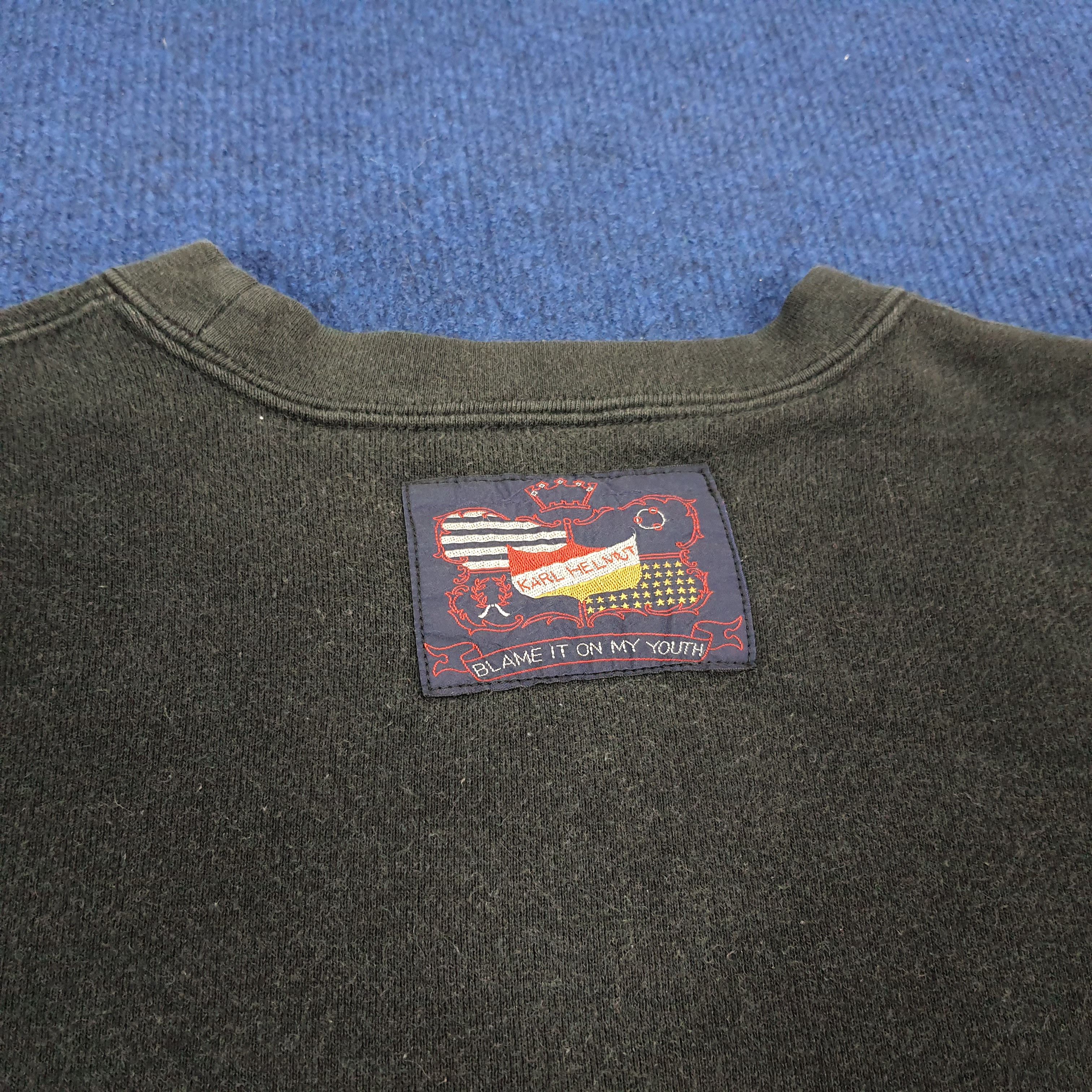 Karl Helmut × Vintage Vintage Karl Helmut Blame Me on My Youth Sweatshirts Size US L / EU 52-54 / 3 - 4 Thumbnail