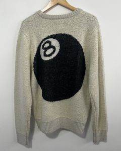 Stussy Eight Ball Knitted Jumper in Natural for Men