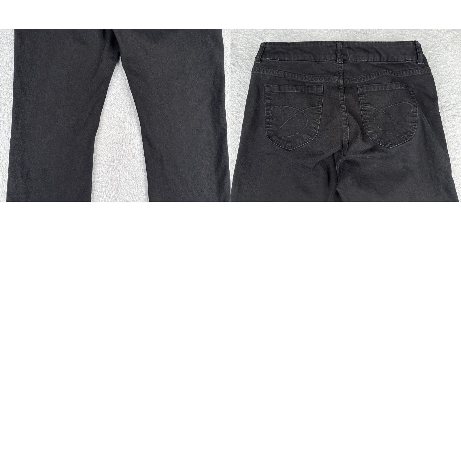 Vintage Chico's Jeans Women 0.5 Bootcut Denim Black 30x27 Mid Rise 5-Pocket Stretch Distressed Size 25" / US 0 / IT 36 - 10 Thumbnail