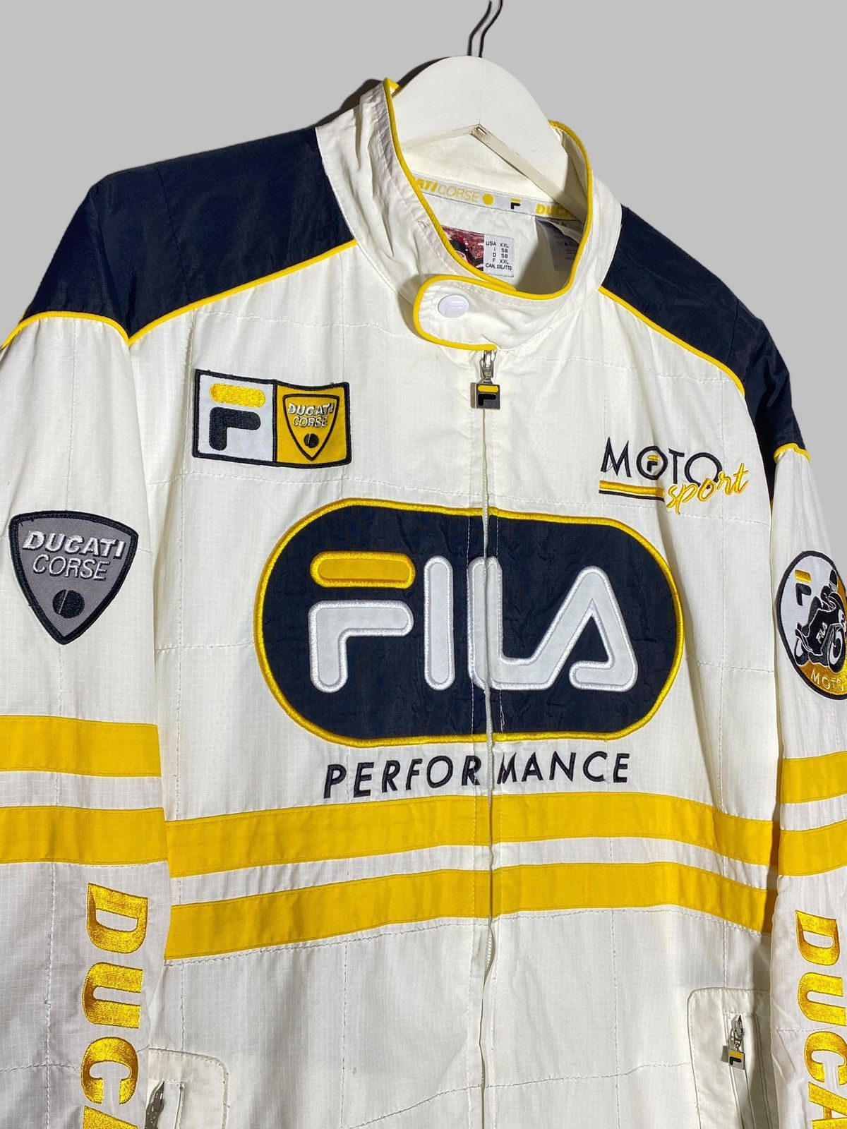 Fila Vintage Y2K Fila Ducati Force Rare Racing Moto Japan Jacket Size US XXL / EU 58 / 5 - 4 Thumbnail