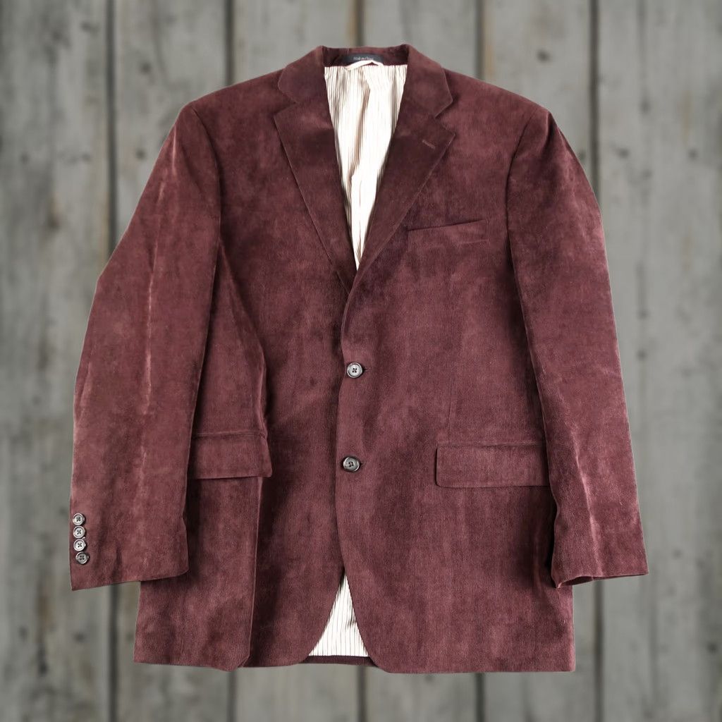 Ralph Lauren VINTAGE Lauren Ralph Lauren Blazer Mens 40R Corduroy Striped Lined Sport Coat Size 40R - 1 Thumbnail