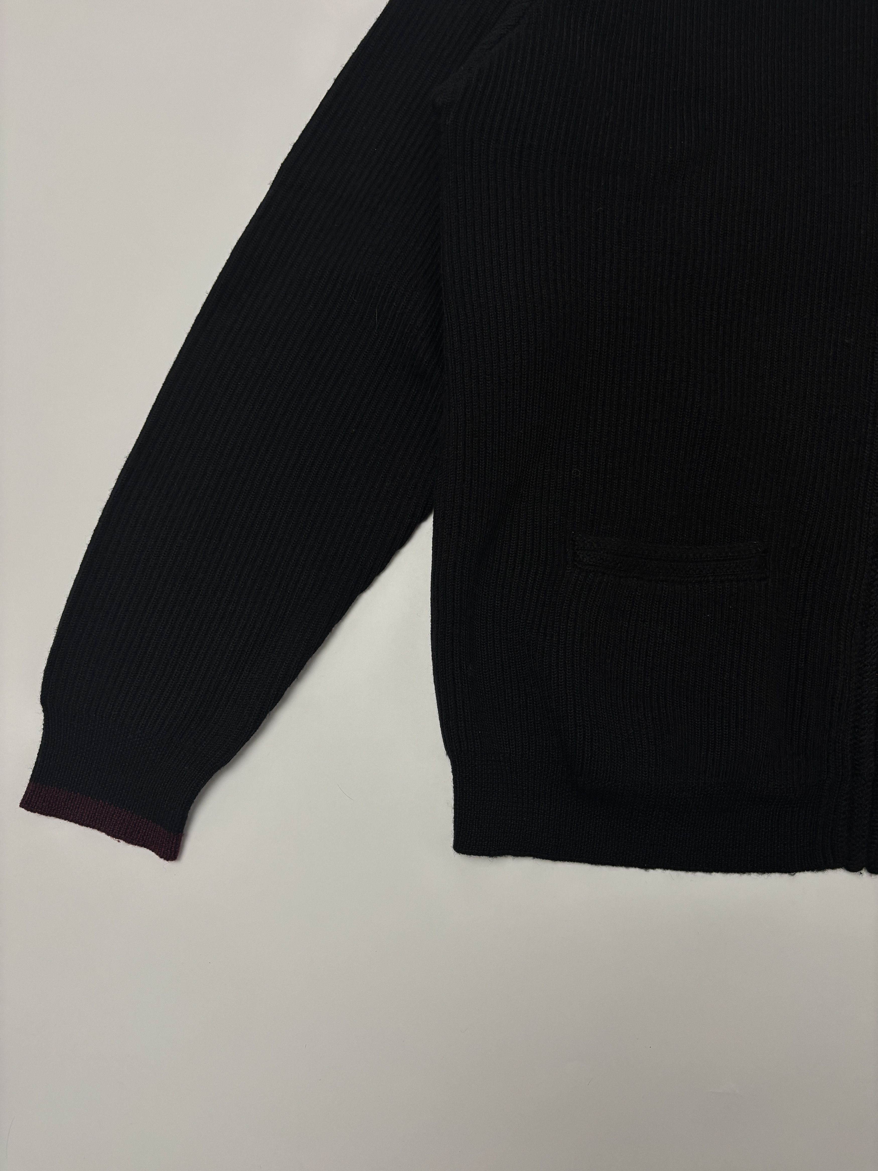 RRL Ralph Lauren RRL Vintage Wool Zip Cardigan Black Red Stripe XL Size US XL / EU 56 / 4 - 5 Thumbnail