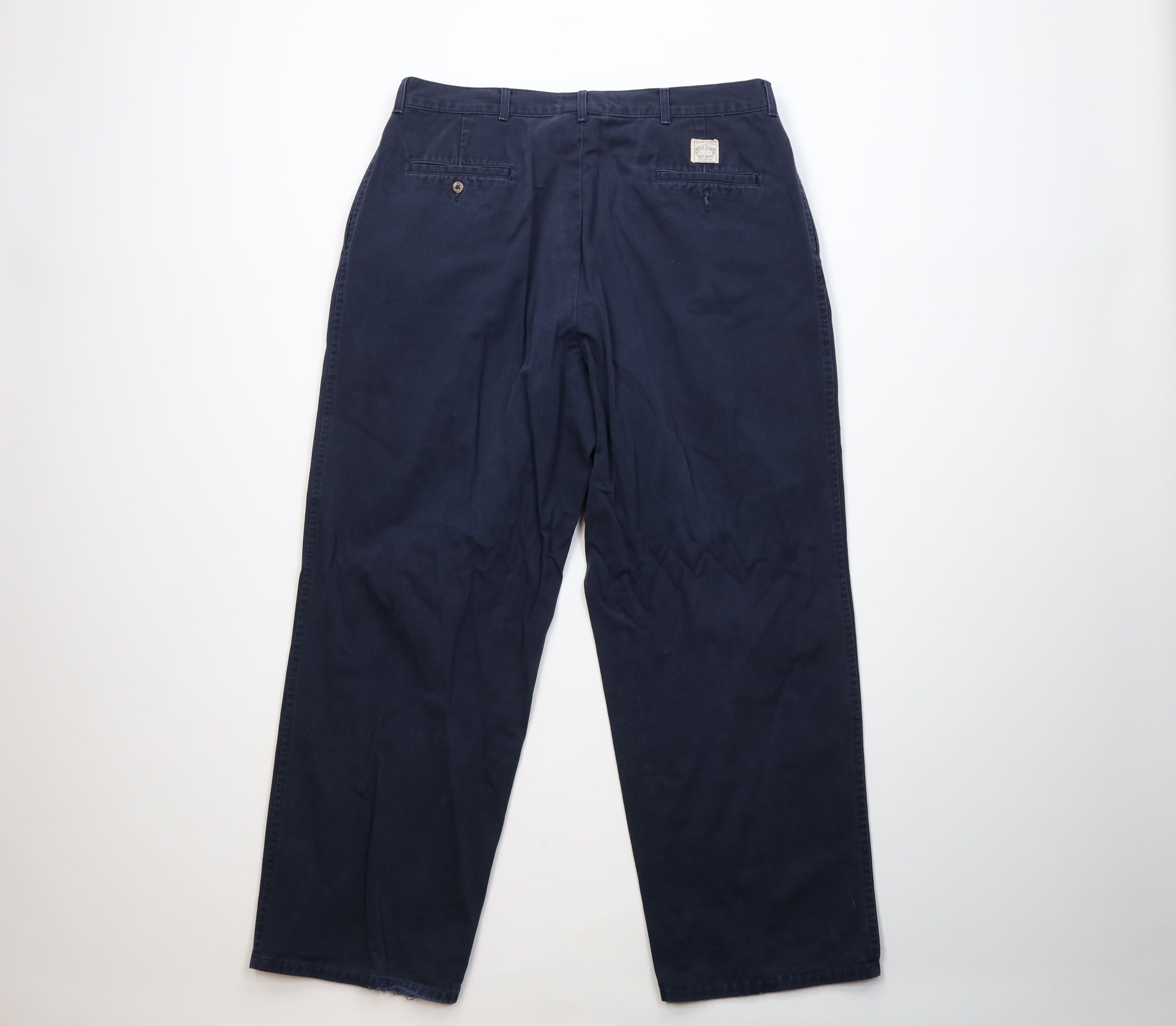 usa製 80~90s Ralph Lauren chino pants Vintage 80s 90s Ralph Lauren Chino Pants Navy Blue Cotton