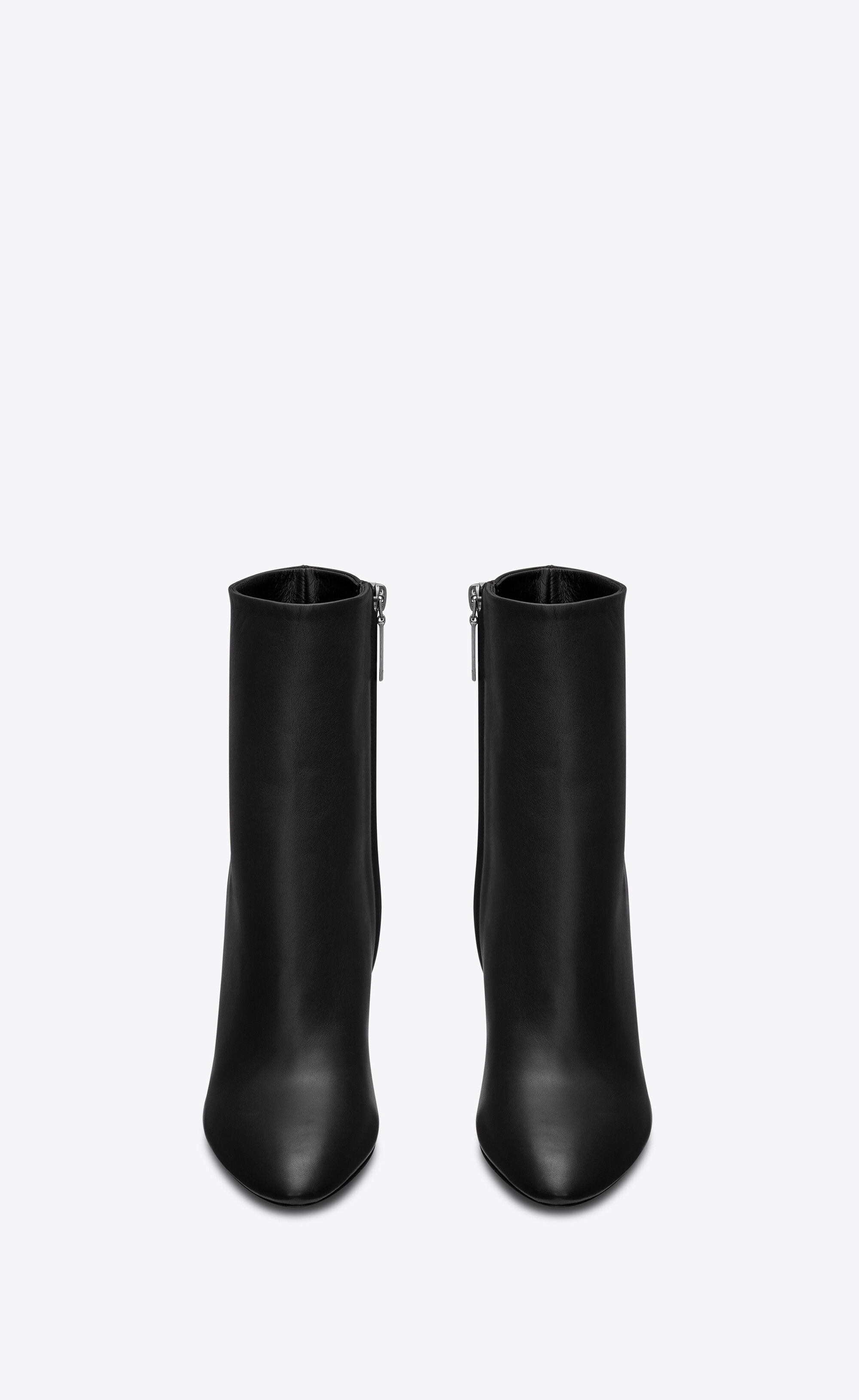 Saint Laurent Paris oc11z1125 Lou Ankle Boots in Leather in Black Size US 10.5 / IT 40.5 - 2 Thumbnail
