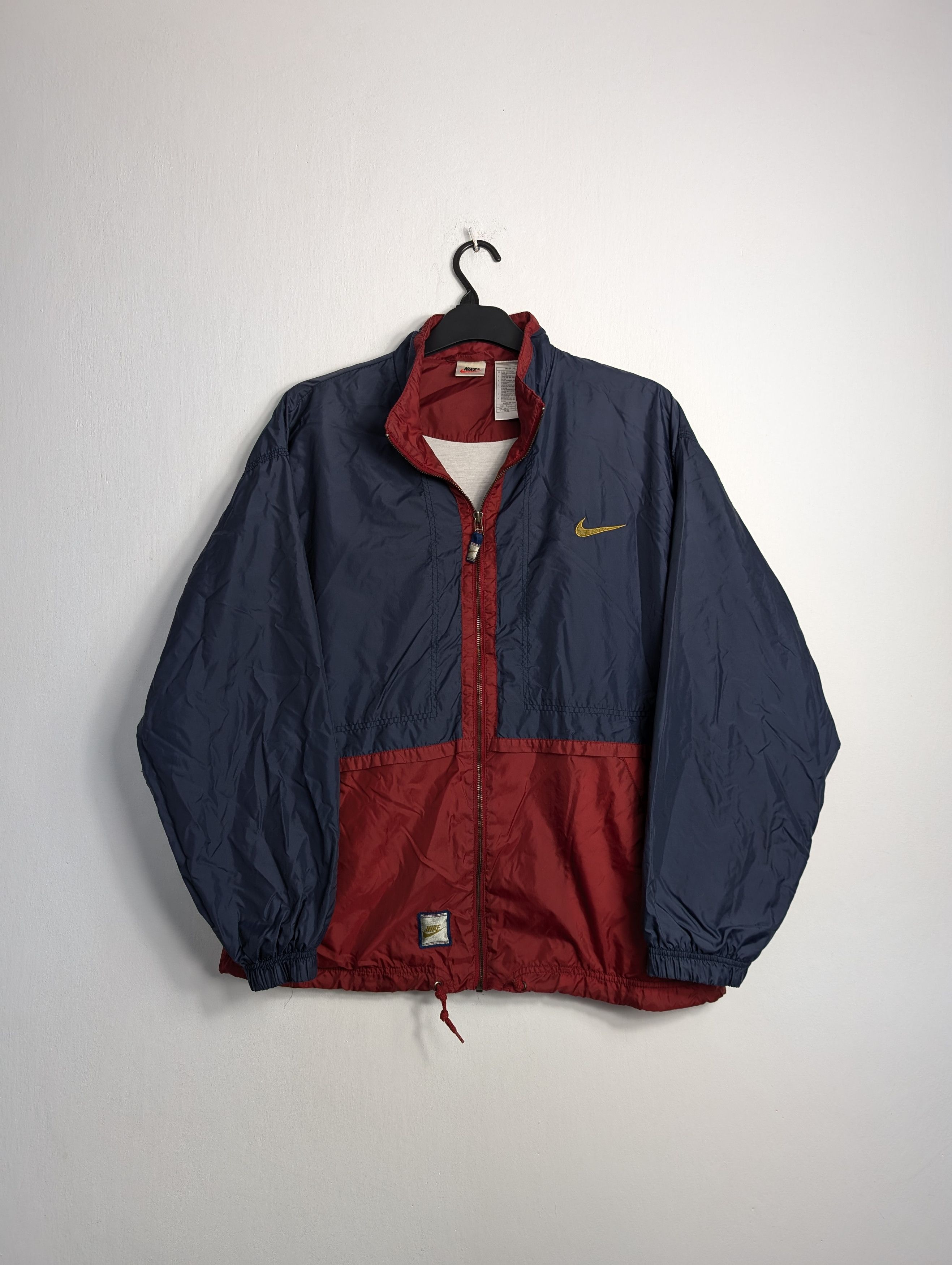 Nike Nike Vintage 90s Windbreaker Jacket Navy Burgundy Y2K Boxy Size US M / EU 48-50 / 2 - 1 Thumbnail