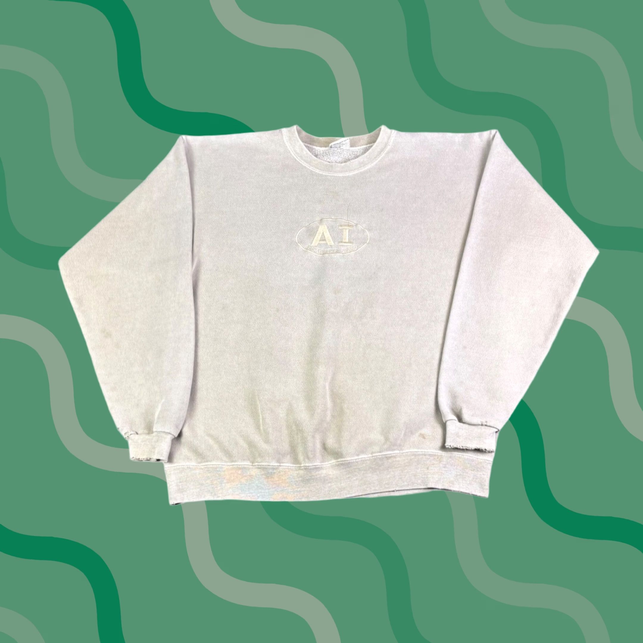 Vintage VINTAGE LA Loving Sweatshirt Shirt Tan Beige Distressed 1990s Heavyweight Long Sleeve L Womens Mens Size US L / EU 52-54 / 3 - 1 Thumbnail
