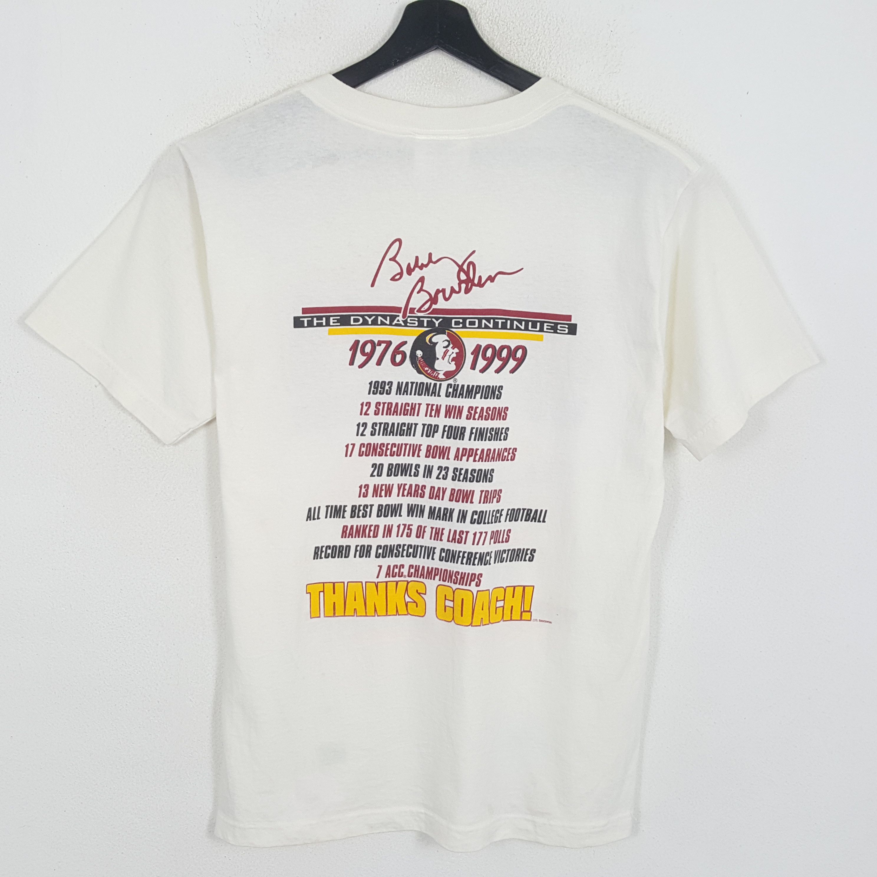 Vintage BOBY BOWDEN Coach Football Sports Tshirt Size US M / EU 48-50 / 2 - 3 Thumbnail
