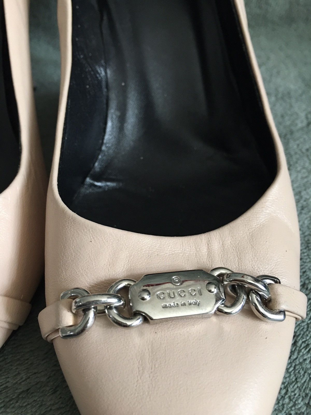 Gucci GUCCI Molaita Beige Leather Heels Pumps EU 37 Size US 7 / IT 37 - 5 Thumbnail