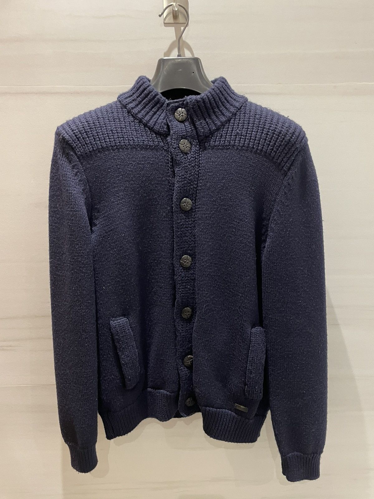 image of Armani x Armani Collezioni Blue Cardigan, Men's (Size Small)
