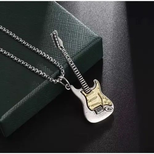 VIBE Guitar Necklace Y2K Gothic Punk Chain Size ONE SIZE - 6 Thumbnail
