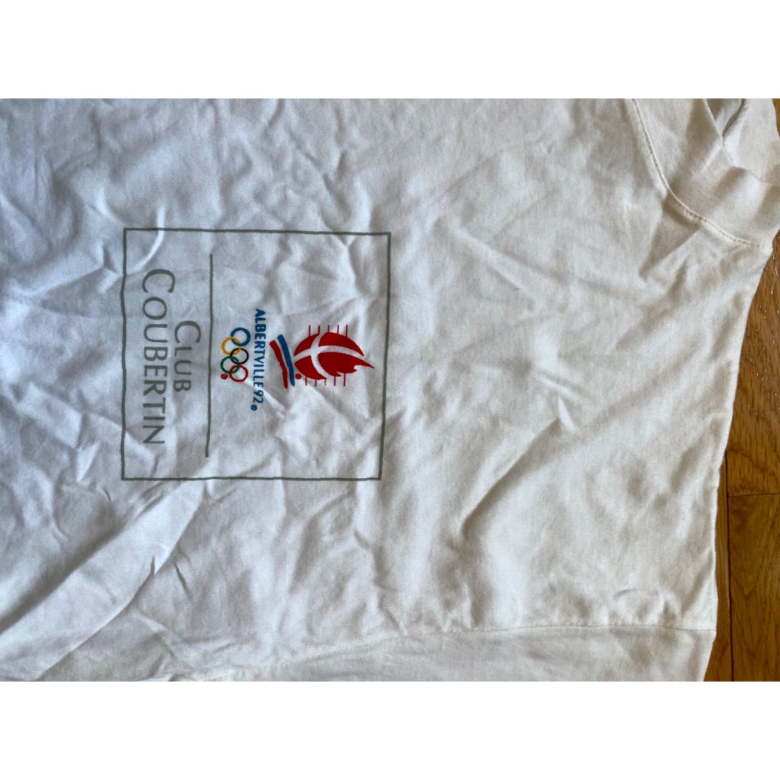 Vintage VTG 1992 Olympics Albertville USA T-Shirt Mens XL White Club Coubertin USOTC Fashions Size US XL / EU 56 / 4 - 3 Thumbnail