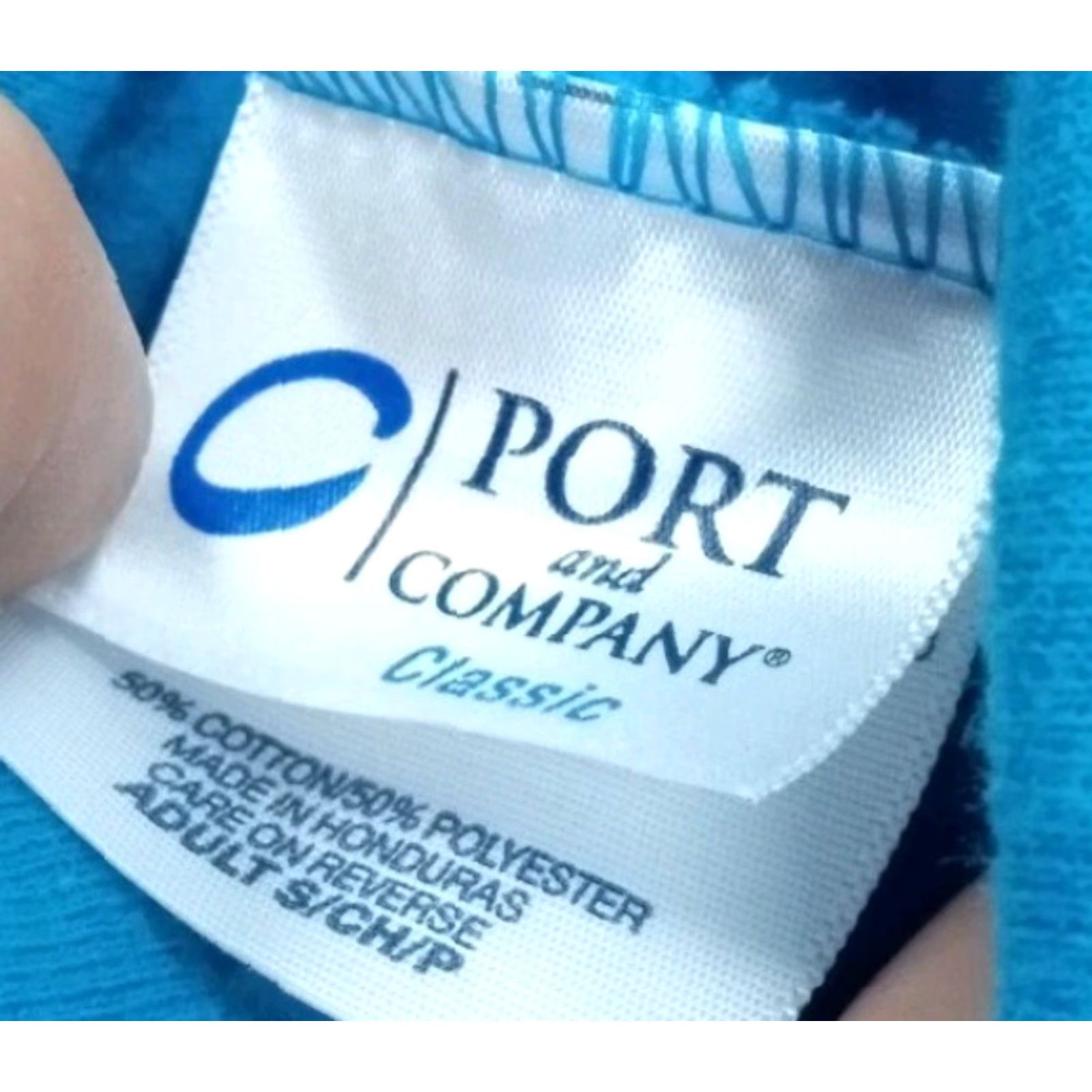 Vintage PORT Don’t Go Bacon My ❤️ Hoodie Blue Solid Long Sleeve Pullover with Hood Logo Regular Men Small 38" X 24" Funny USA Winter Fall Spring Size US S / EU 44-46 / 1 - 5 Thumbnail