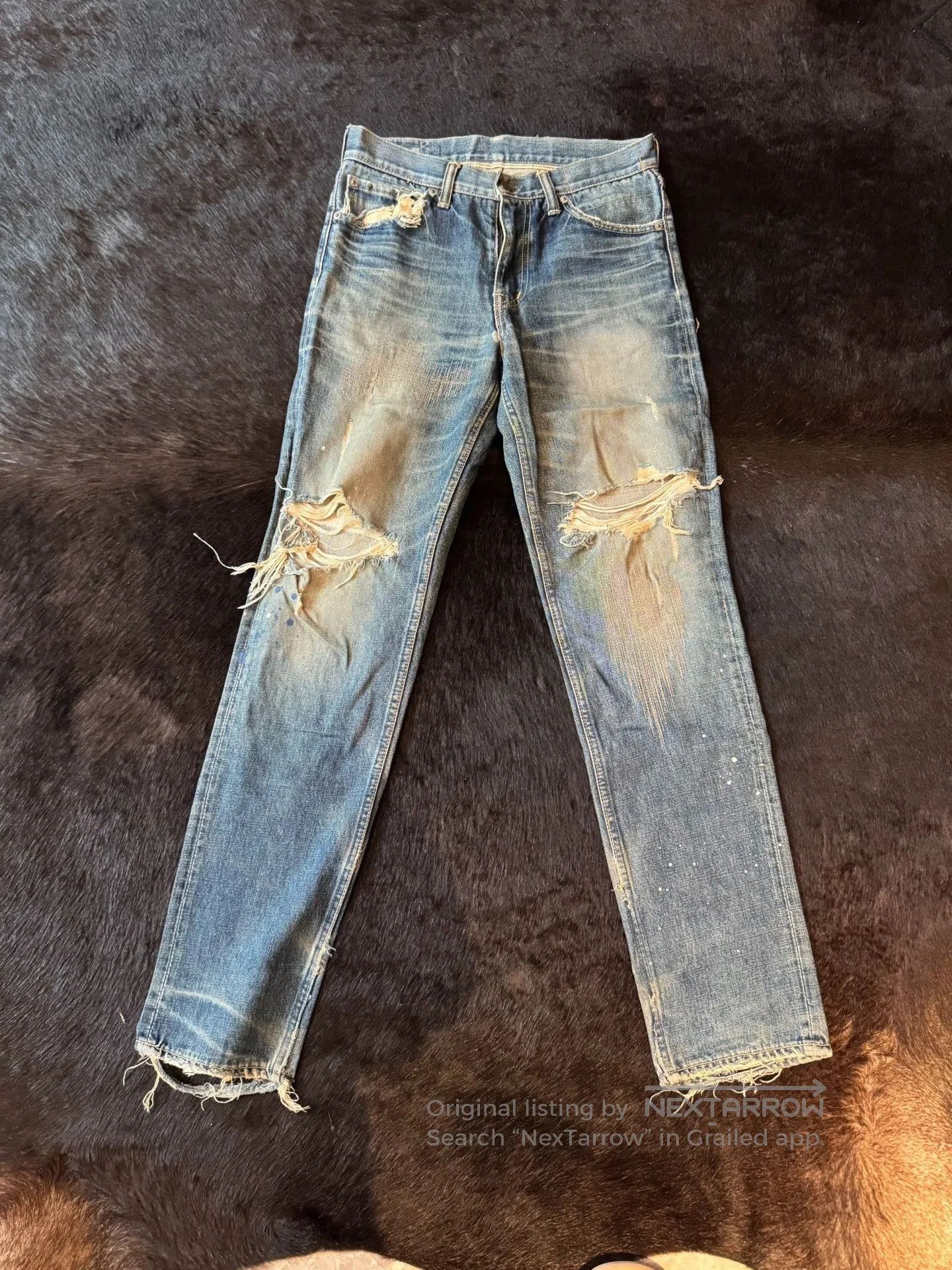 Visvim Visvim Slim Fit Distressed Jeans. Size US 32 / EU 48 - 2 Thumbnail