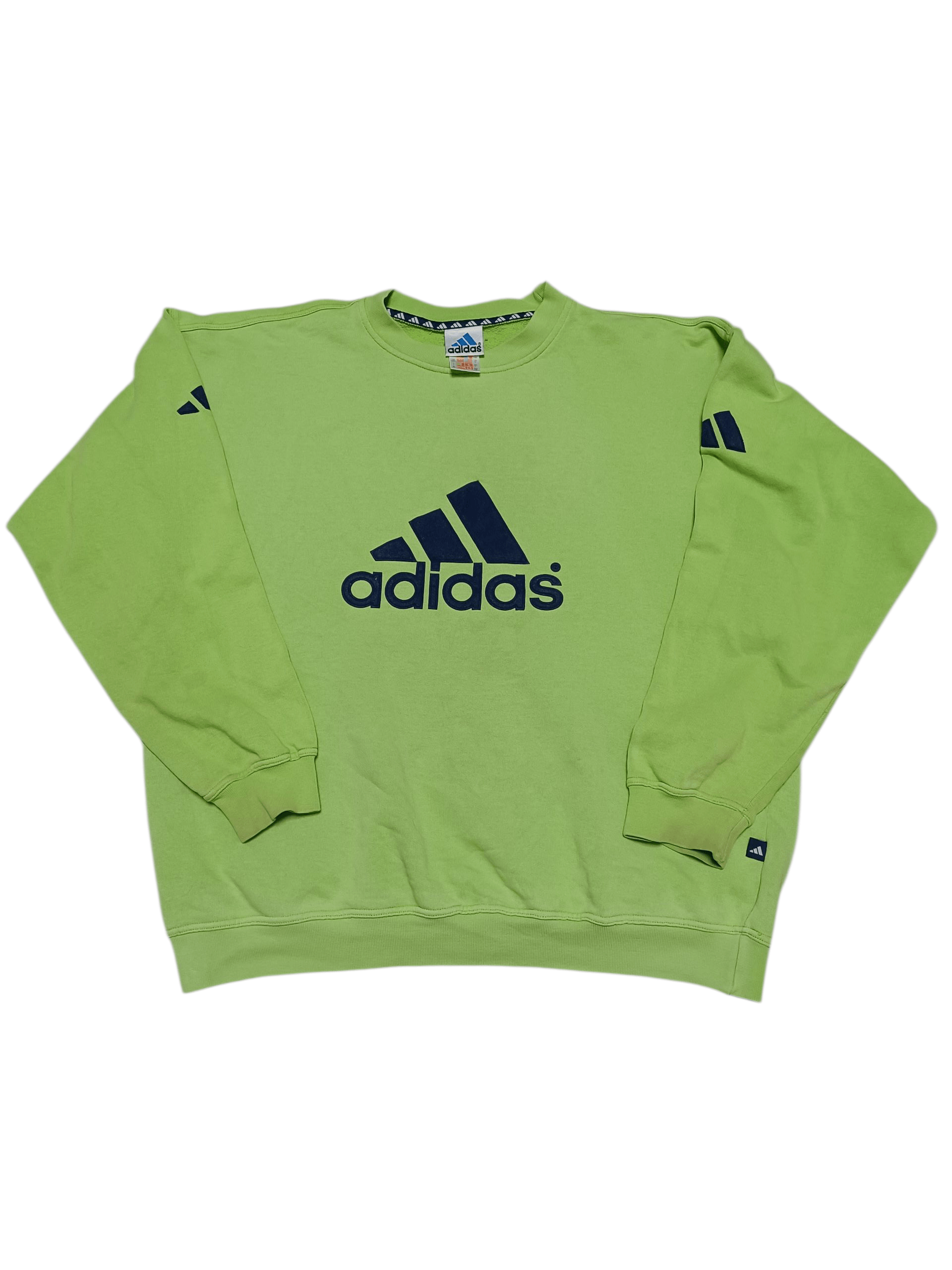 Adidas × Descente Vintage 90s Adidas Big Logo Zip Sweatshirt | Grailed