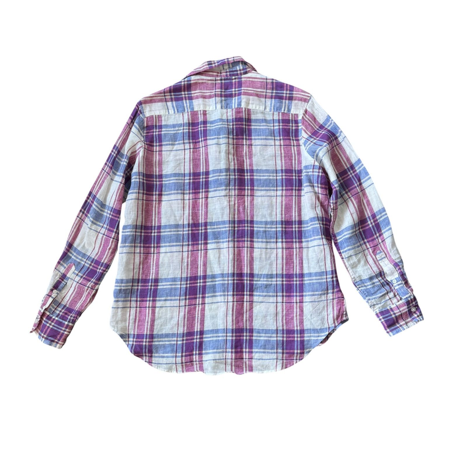 Frank & Eileen Frank & Eileen Barry Woven Button Up Shirt Pink Blue Plaid Size XS / US 0-2 / IT 36-38 - 4 Thumbnail