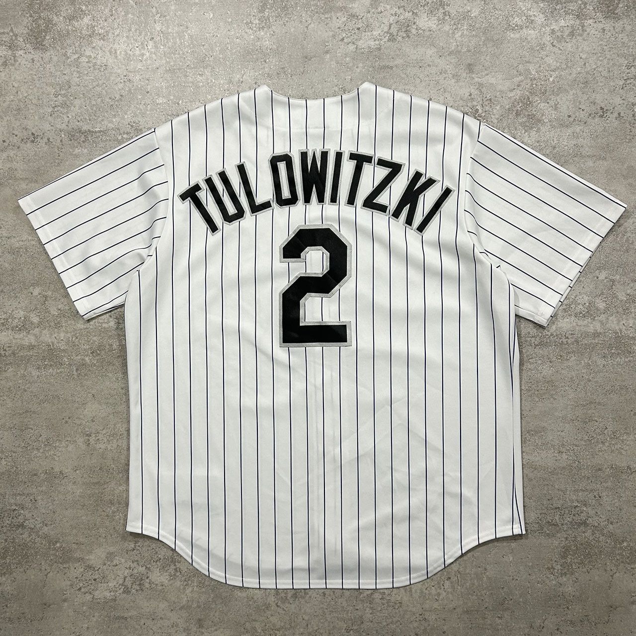 image of Majestic x Mlb VTG 00S Mlb Colorado Rockies Troy Tulowitzki Jersey Stripe in White, Men's (Size XL)