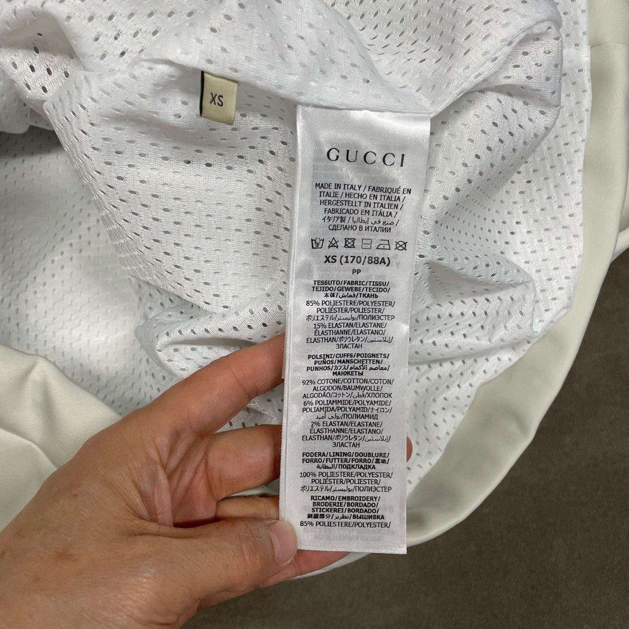 Gucci Gucci White three-dimensional embossed logo zipper hoodie 2 Size US XS / EU 42 / 0 - 4 Thumbnail