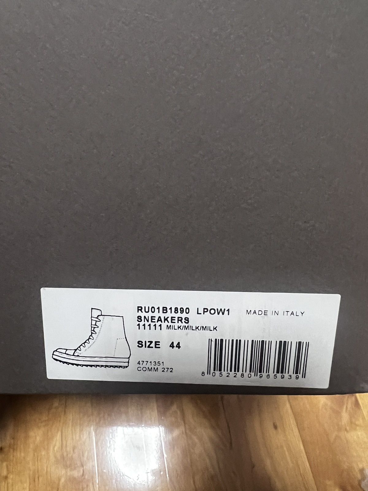 Rick Owens Rick Owens SS23 EDFU Leather Jumbo Laces Sneakers New 44 Size US 11 / EU 44 - 12 Thumbnail