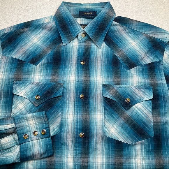 Pendleton Pendleton Frontier Shirt‎ Pearl Snap Small Blue White Plaid Size US S / EU 44-46 / 1 - 1 Thumbnail