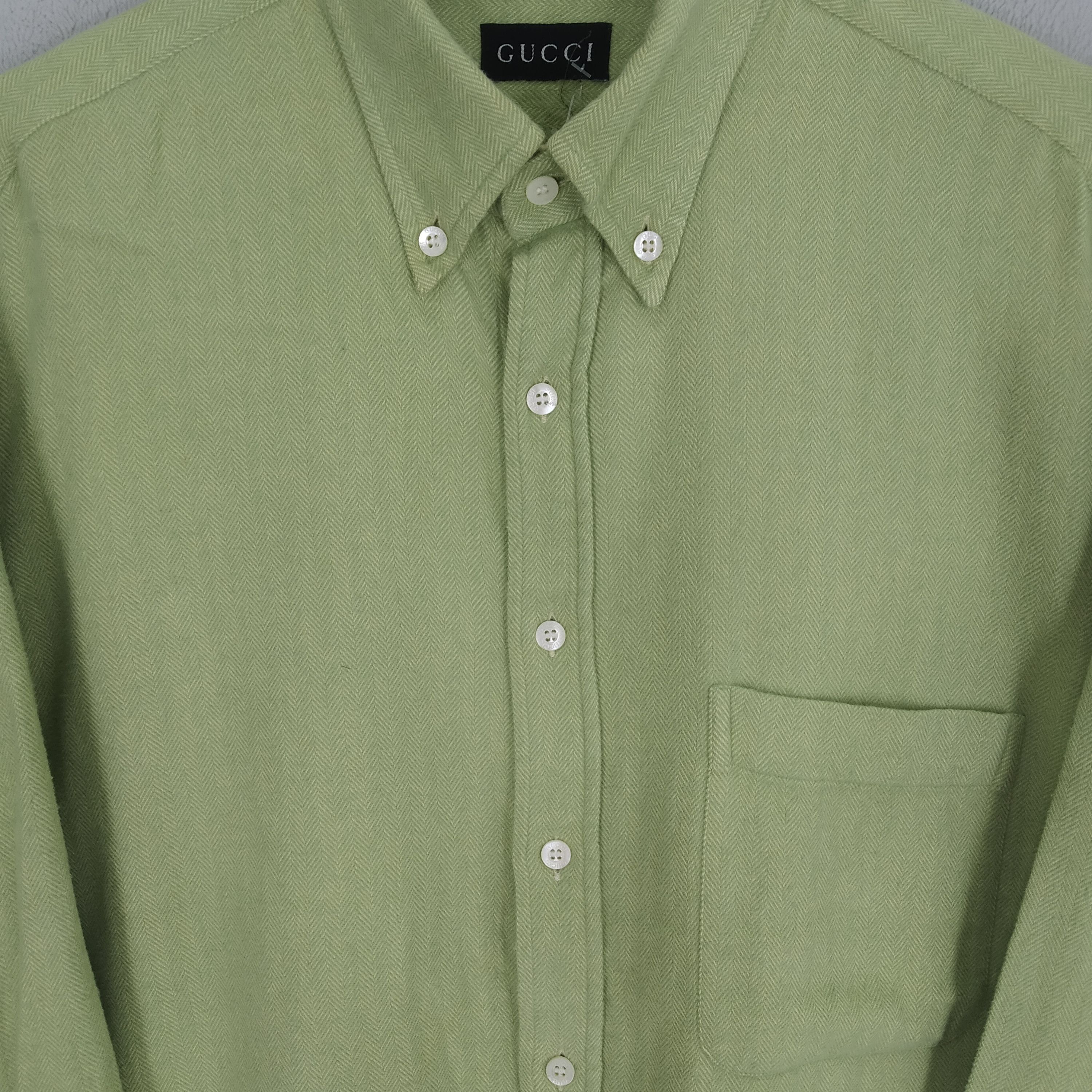 Gucci Vintage Gucci Button Down Casual Oxfords Shirt Size US L / EU 52-54 / 3 - 5 Thumbnail