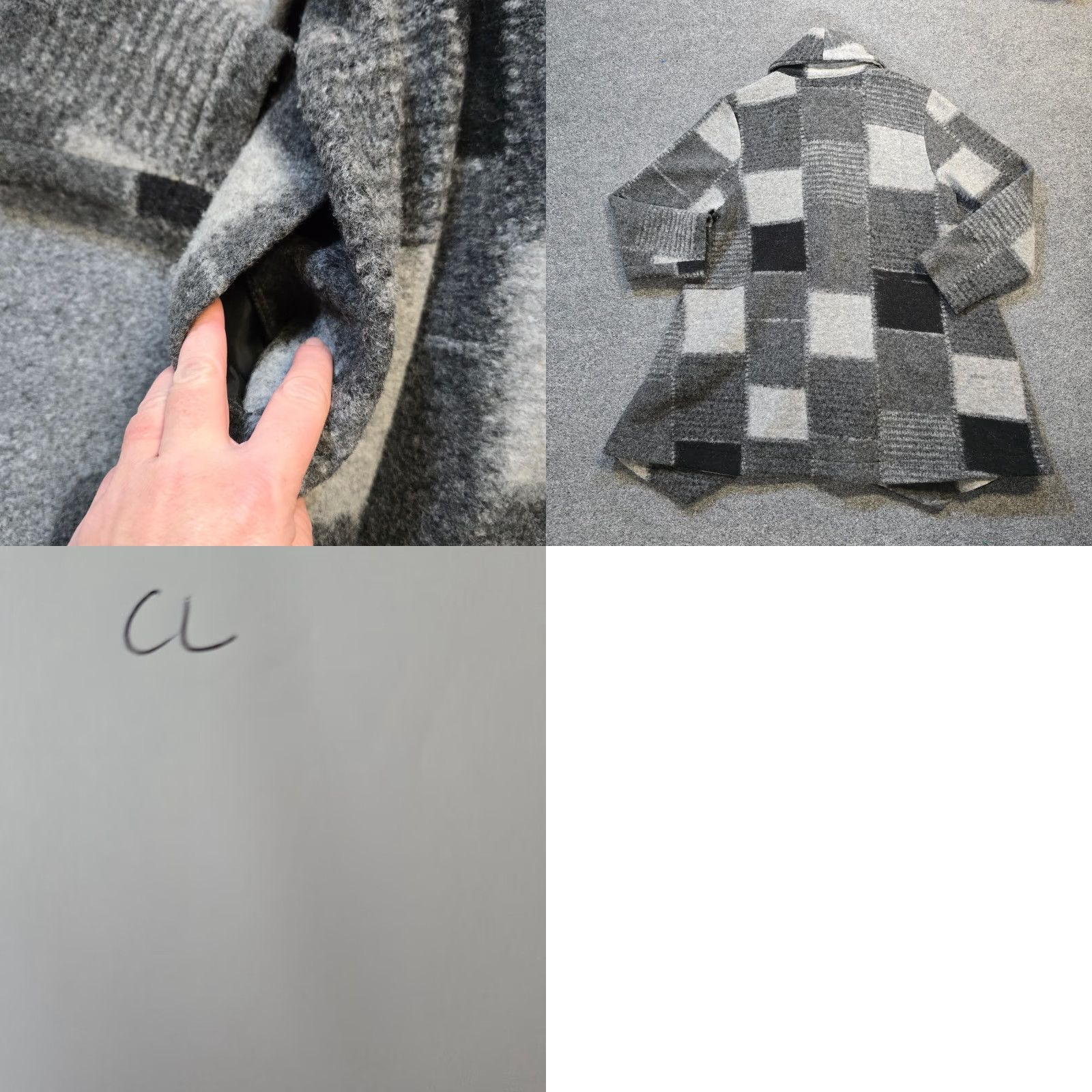 Habitat Habitat Jacket Womens Gray Plaid Wool Blend Long Button Career Medium Size M / US 6-8 / IT 42-44 - 8 Thumbnail