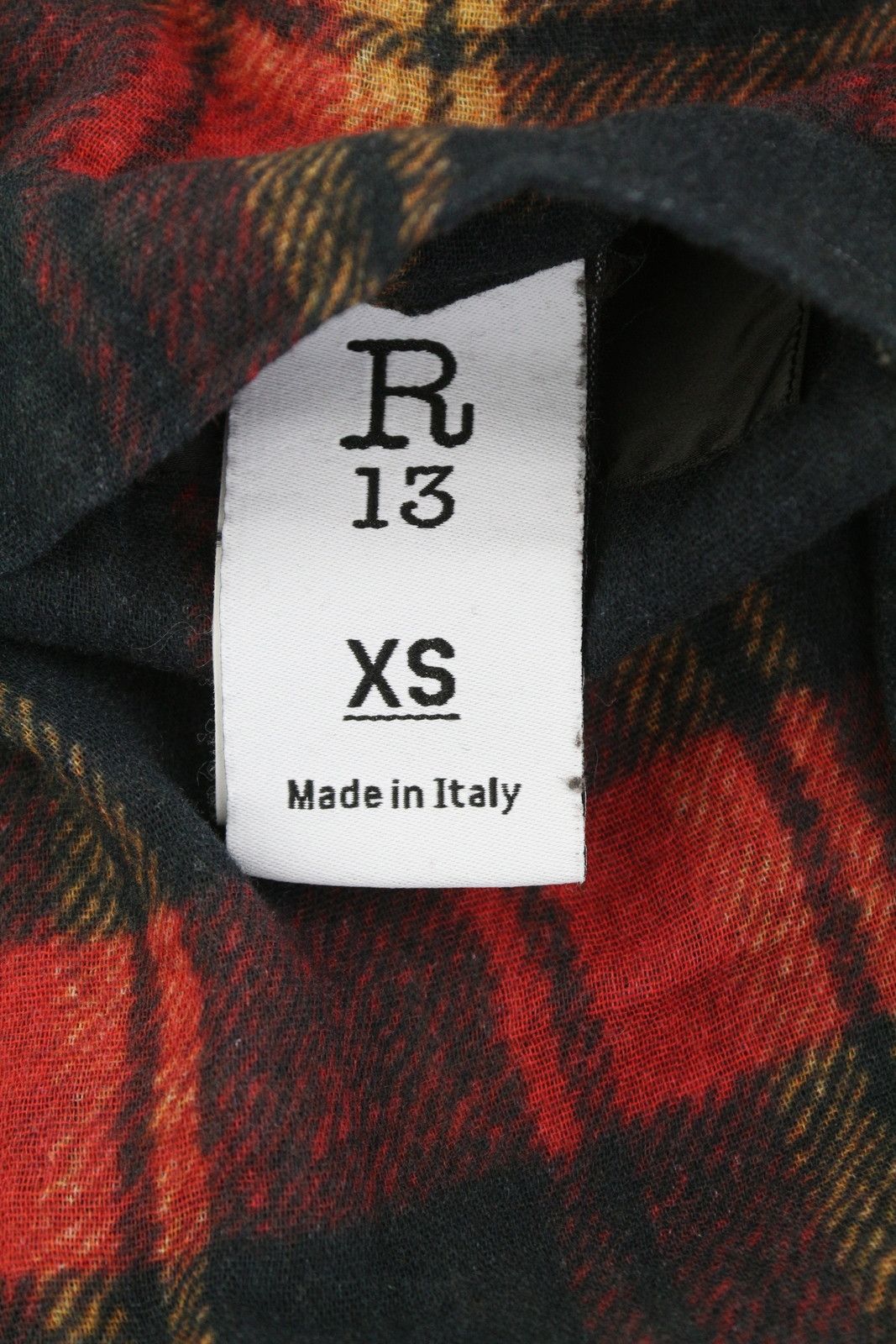 R13 REVERSIBLE DROP NECK XS Patterned Oversize Distress 86778 Size XS / US 0-2 / IT 36-38 - 9 Thumbnail
