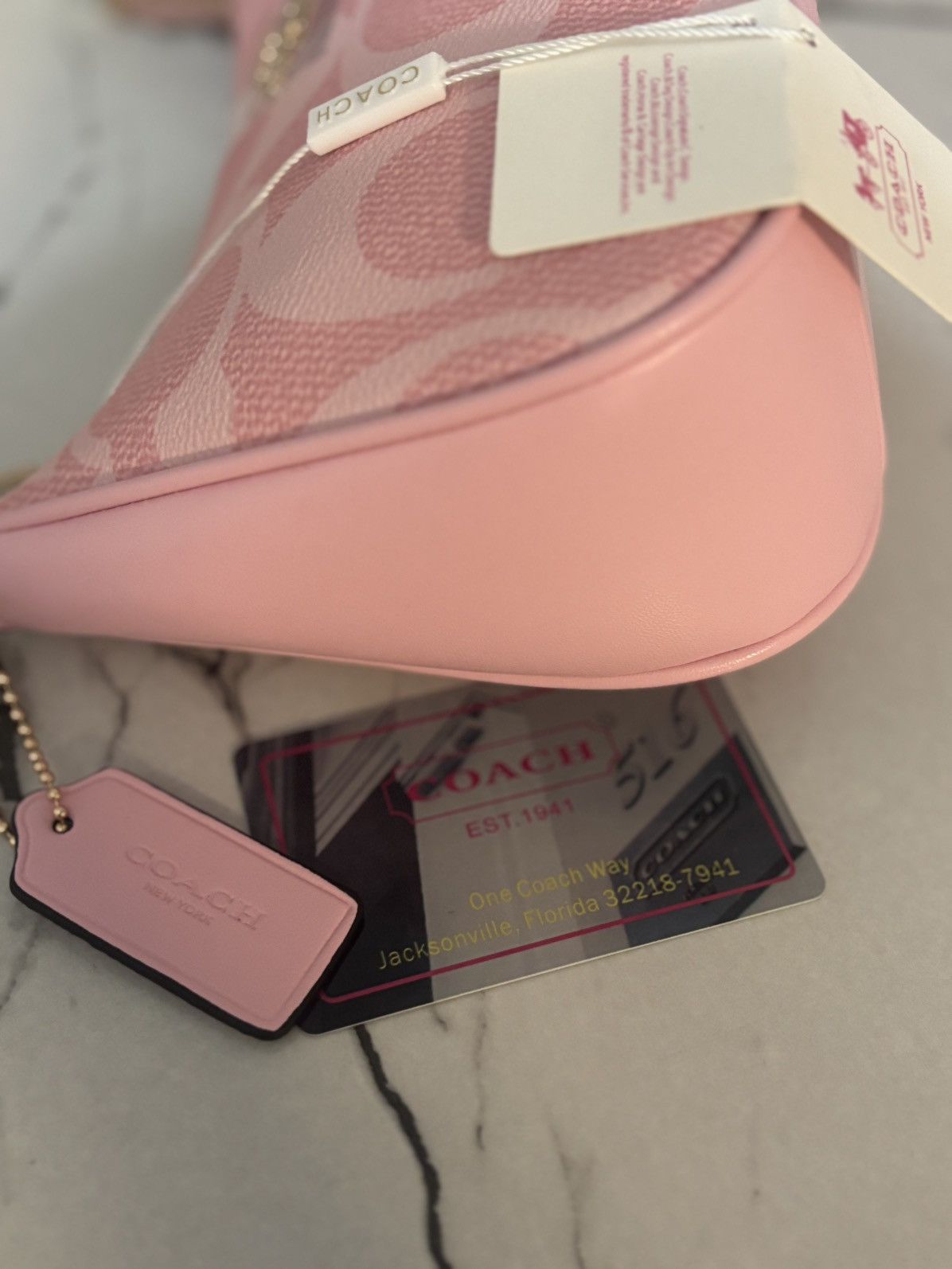 Pink Coach shoulder bag