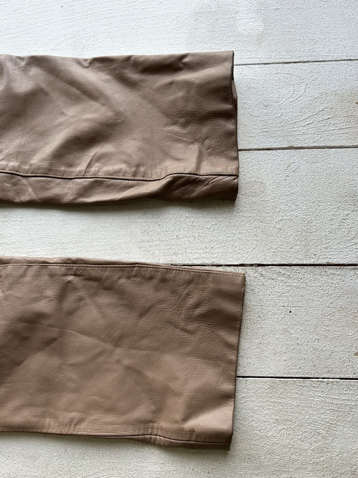 Leather × Vintage 🚨Vintage leather pants motorcycles BROWN LUXURY Y2K Size 25" / US 0 / IT 36 - 9 Thumbnail