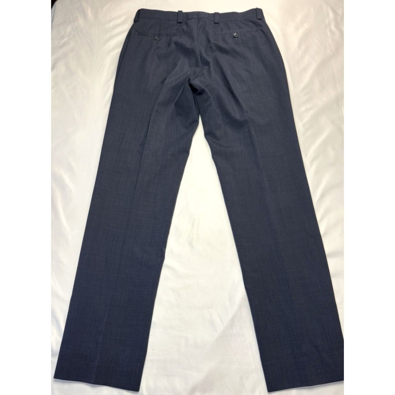 Vintage VINTAGE Ballin Dress Pants Flat Front 33x33 Wool Blue Men 33 Inseam Regular Seasonal Formal Size US 33 - 7 Thumbnail
