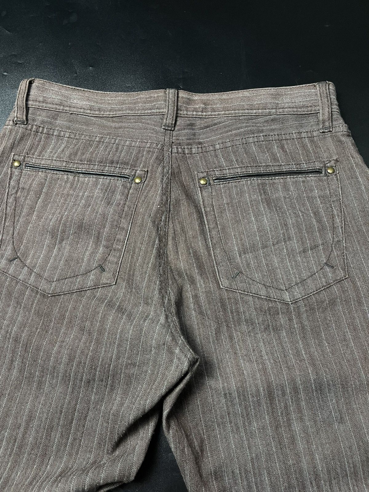 If Six Was Nine × Japanese Brand × Le Grande Bleu (L.G.B.) JAPANESE HICKORY JEANS DEUX CONCEPT LABO Size US 31 - 7 Thumbnail