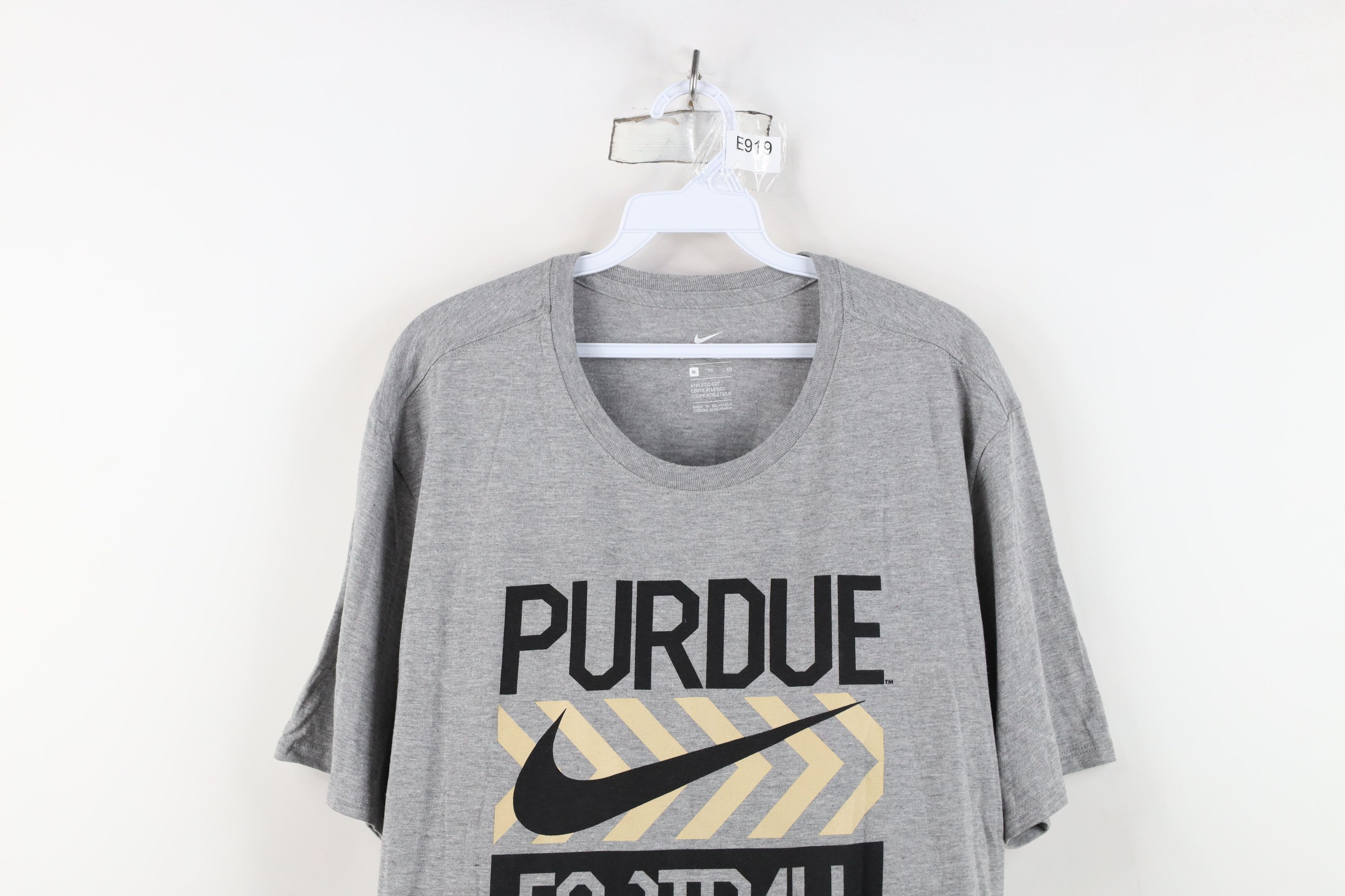Nike Nike Big Swoosh Purdue University Football T-Shirt Gray Size US XL / EU 56 / 4 - 2 Thumbnail