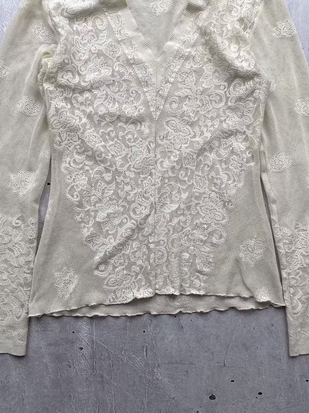 Japanese Brand × Vintage Vintage Mesh Lace Long Sleeve Size US S / EU 44-46 / 1 - 3 Thumbnail