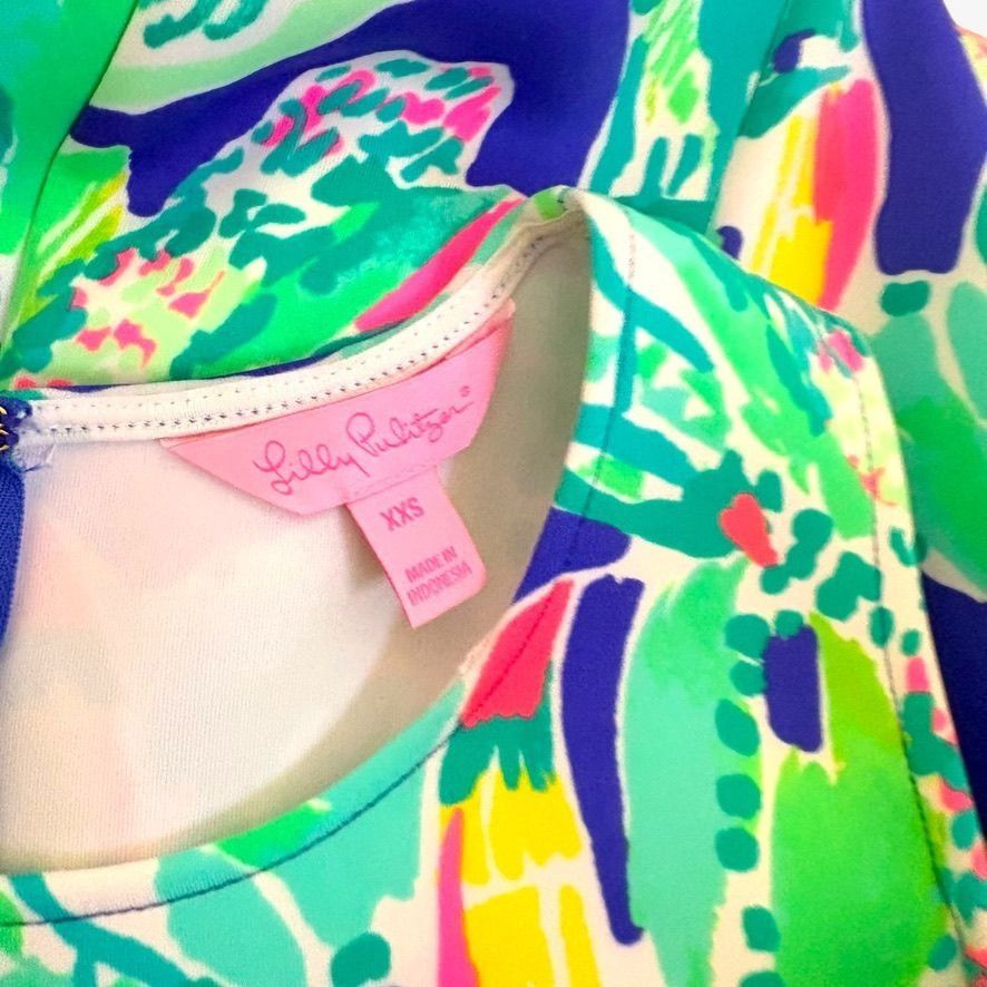 Lilly Pulitzer Lilly Pulitzer Mila Shift Dress XXS Stretch Multi Neon Tropi Size XXS / US 00 / IT 34 - 4 Thumbnail