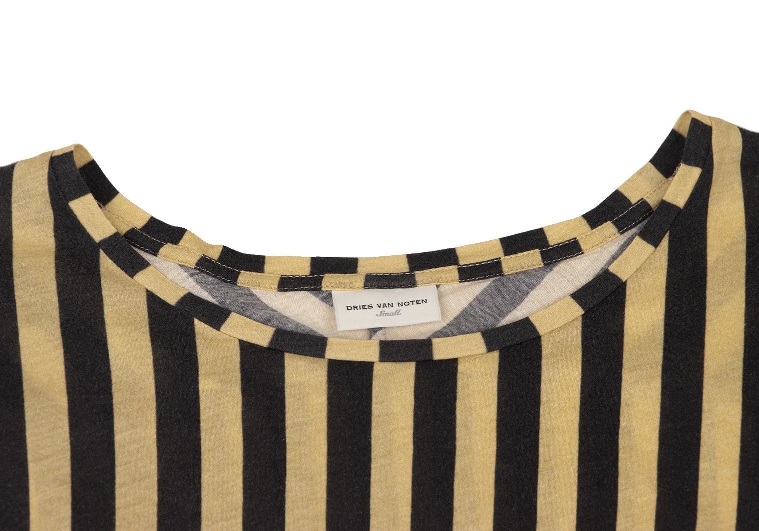 Dries Van Noten Floral Print Striped Cut-and-Sew Top in Yellow and Black Size US M / EU 48-50 / 2 - 3 Thumbnail