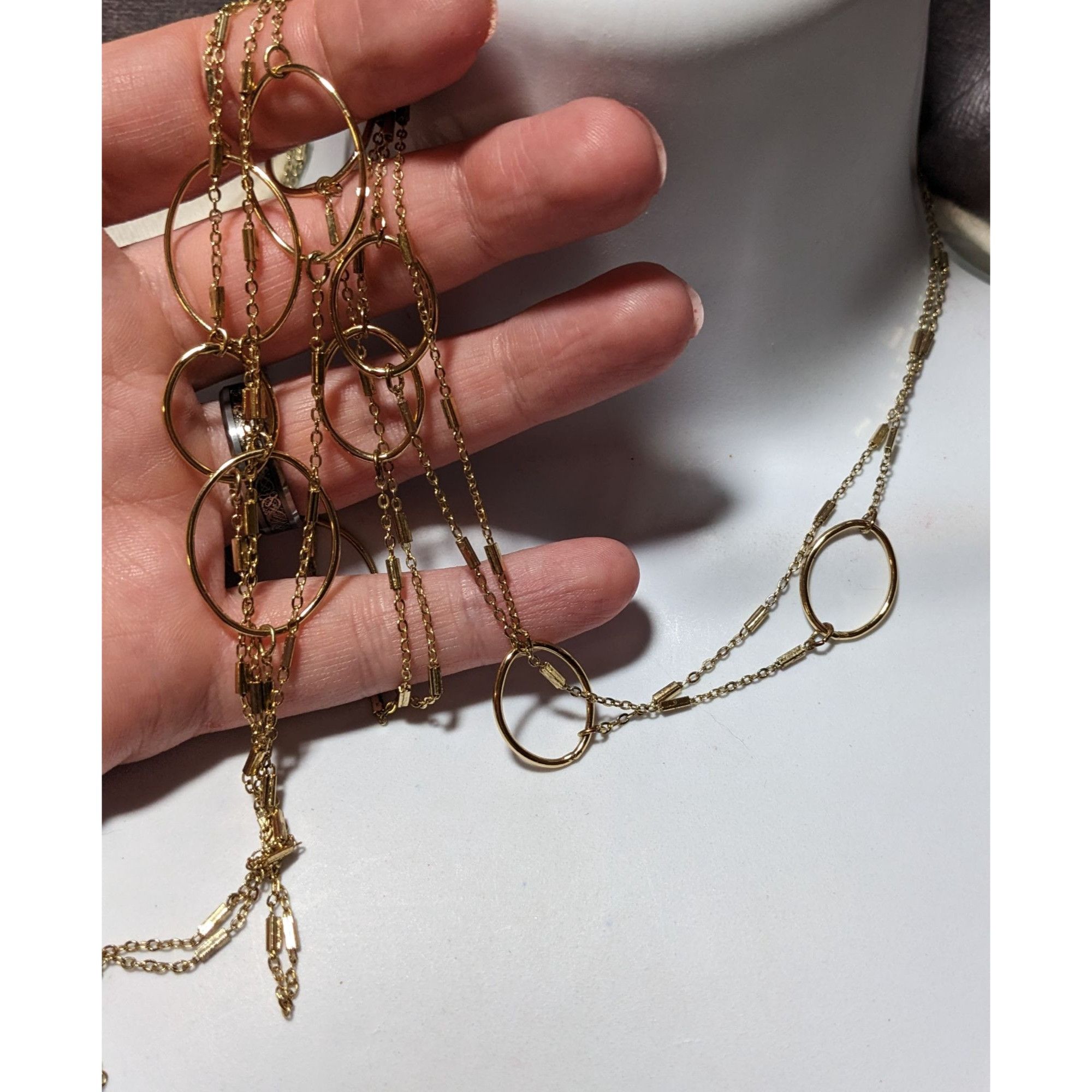 Other Multilayer Gold Chain Open Loop Necklace Size ONE SIZE - 9 Thumbnail
