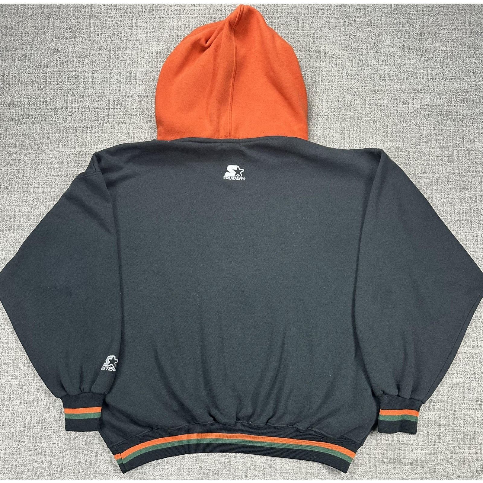 Starter Miami Hurricanes Hoodie Sweatshirt Sz L Football Starter 90s Size US L / EU 52-54 / 3 - 9 Thumbnail