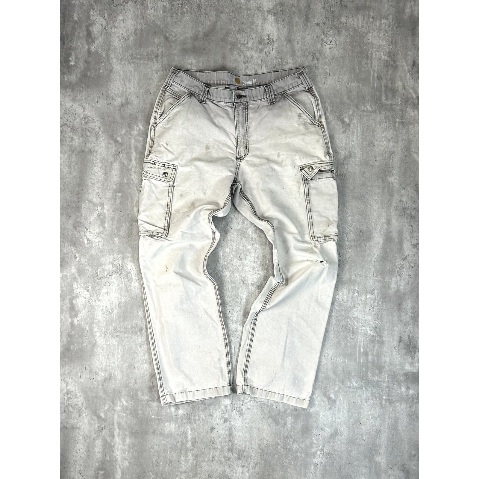 Carhartt Carhartt Relaxed Fit Canvas Workwear Cargo Pants Size 35 Size US 35 - 1 Thumbnail
