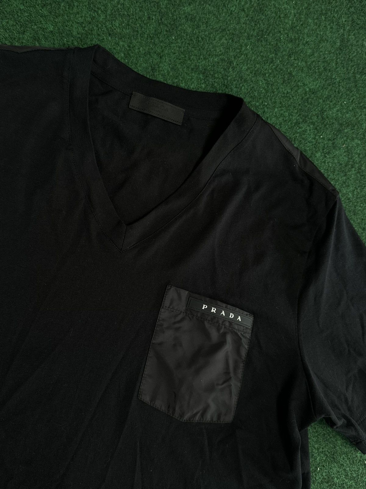 Prada Prada black t shirt with logo and nylon size S Size US S / EU 44-46 / 1 - 3 Thumbnail