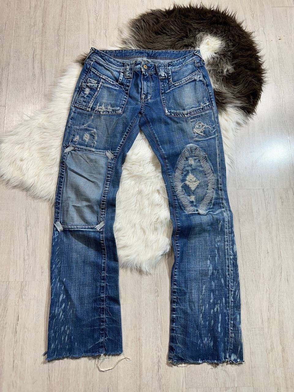 Vintage Vintage Distressed Jeans Size 30" / US 8 / IT 44 - 1 Thumbnail