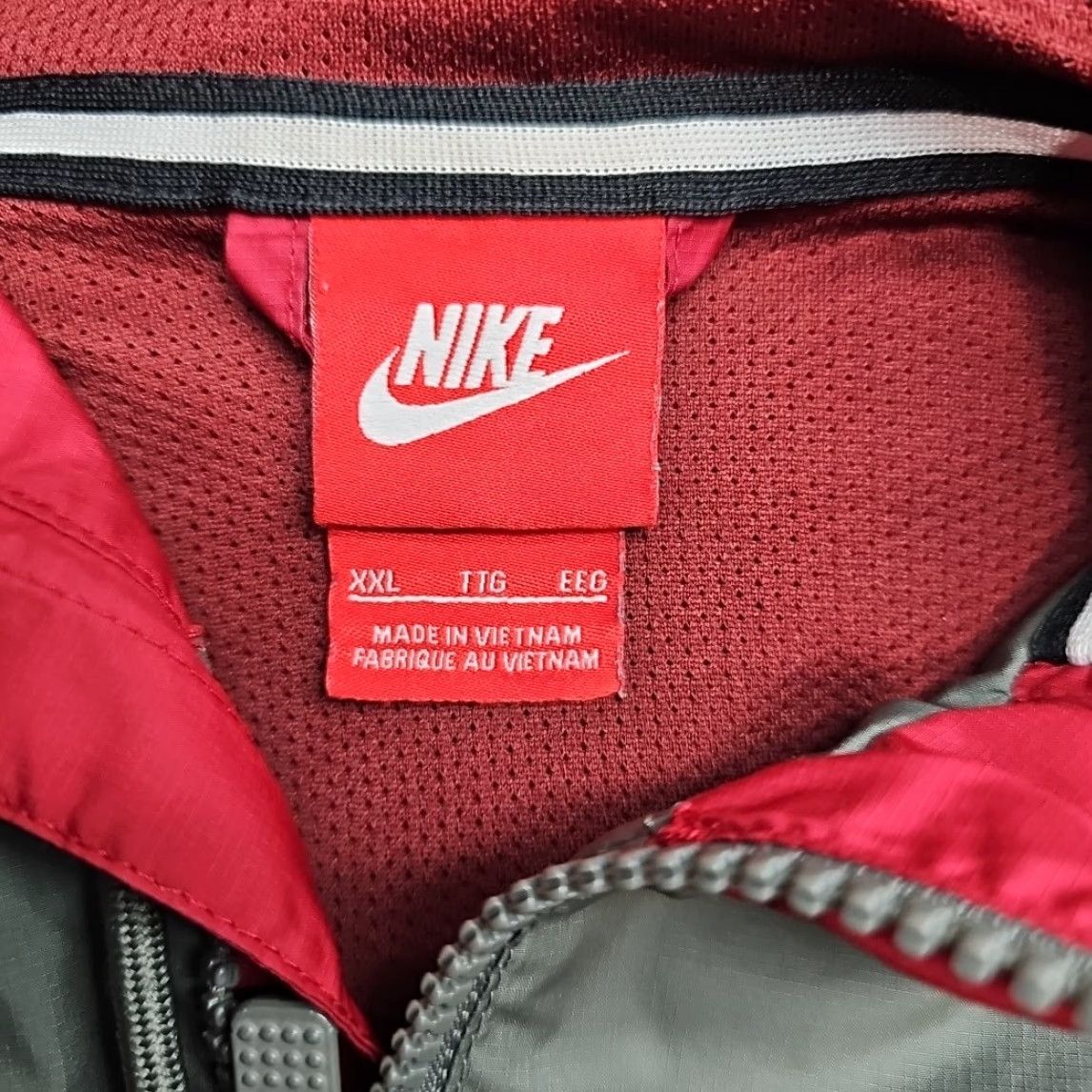 Nike Nike Windbreaker Jacket Men 2XL Green Full Zip Hoodie Sports Running & Jogging Maroon Red Jacket Hoodie Size US XXL / EU 58 / 5 - 4 Thumbnail