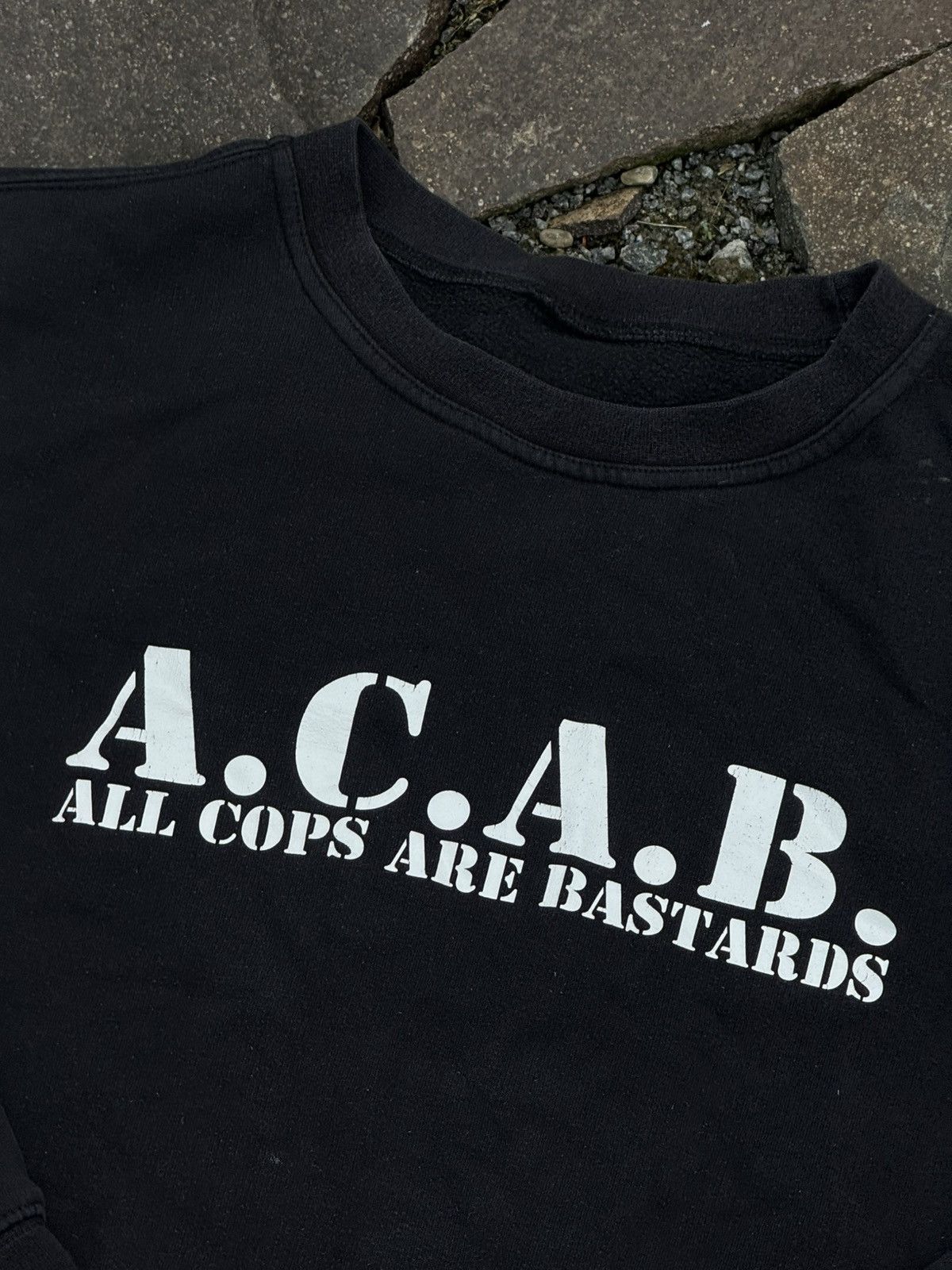 Vintage Vintage A.C.A.B Sweatshirt streetwear black ultras NWA Size US L / EU 52-54 / 3 - 5 Thumbnail