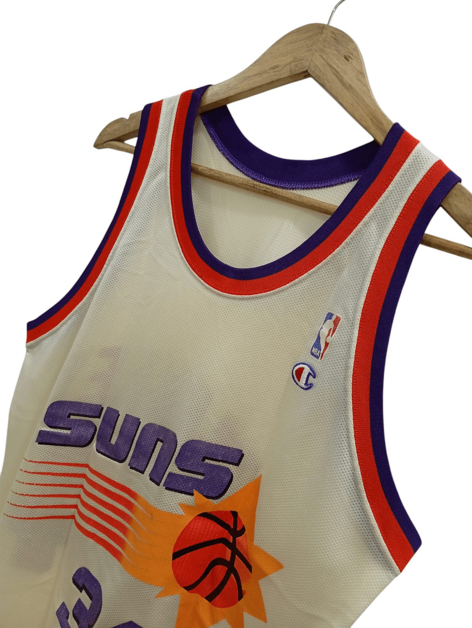 Champion × Vintage 🔥🔥Vintage Champion Phoenix Suns Charles Barkley 34 Jersey Size US M / EU 48-50 / 2 - 6 Thumbnail