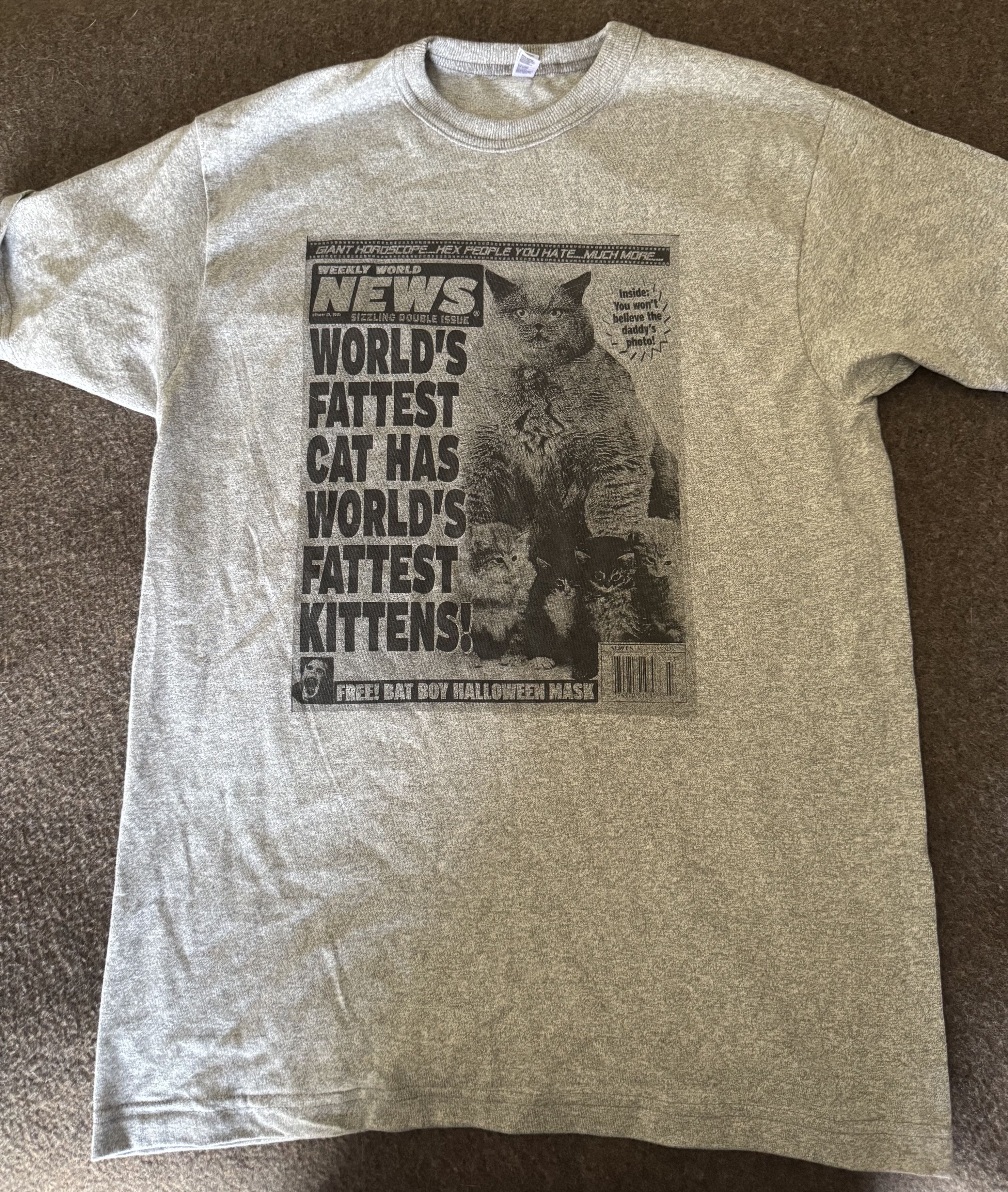 Los Angeles Apparel World’s Fattest Cat Tee Shirt Funny Cute Random Evil Sexy Size US M / EU 48-50 / 2 - 1 Thumbnail