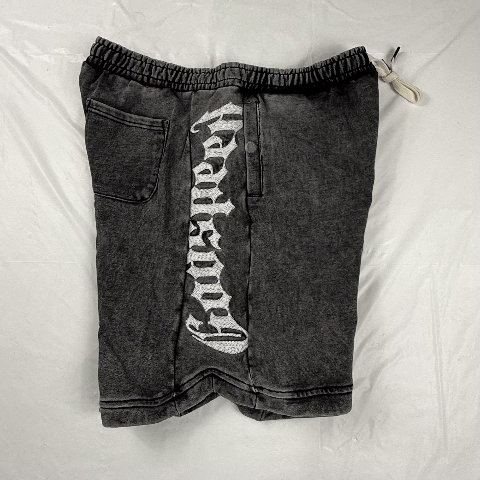 Godspeed Godspeed Mainline Collection Acid Wash Black Fleece Shorts Size US 36 / EU 52 - 4 Thumbnail