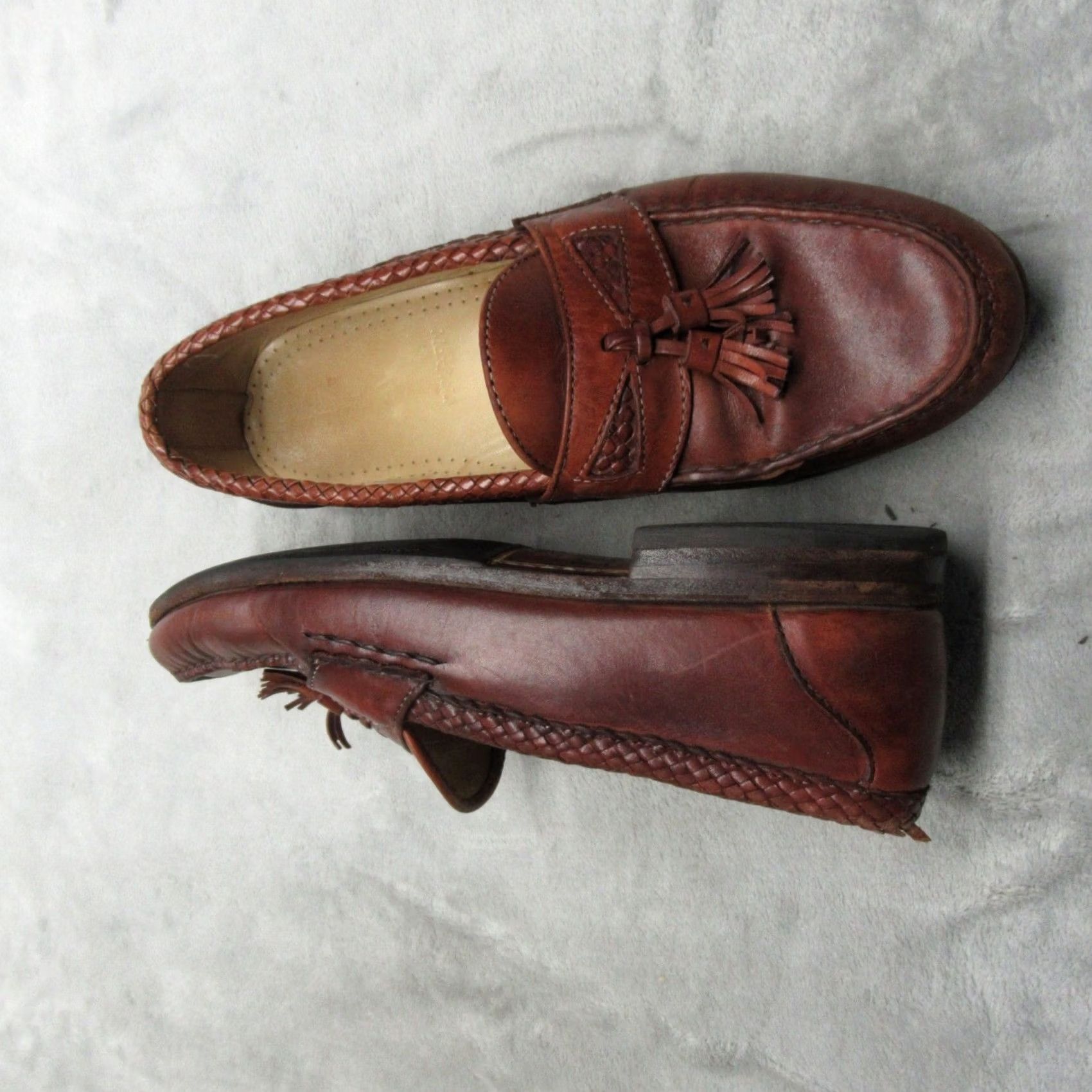 VINTAGE Allen Edmonds Maxfield Loafers Men 10.5 D Brown  display picture 3