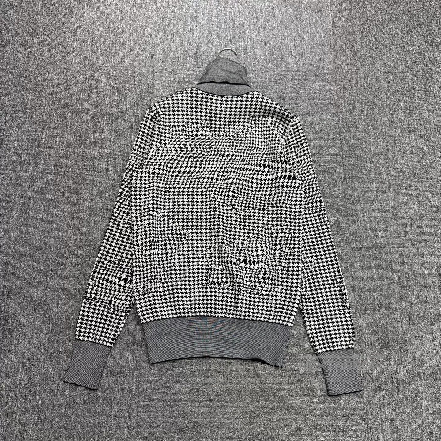 Dior Dior Houndstooth High Neck Wool Shirt. Size US XS / EU 42 / 0 - 5 Thumbnail