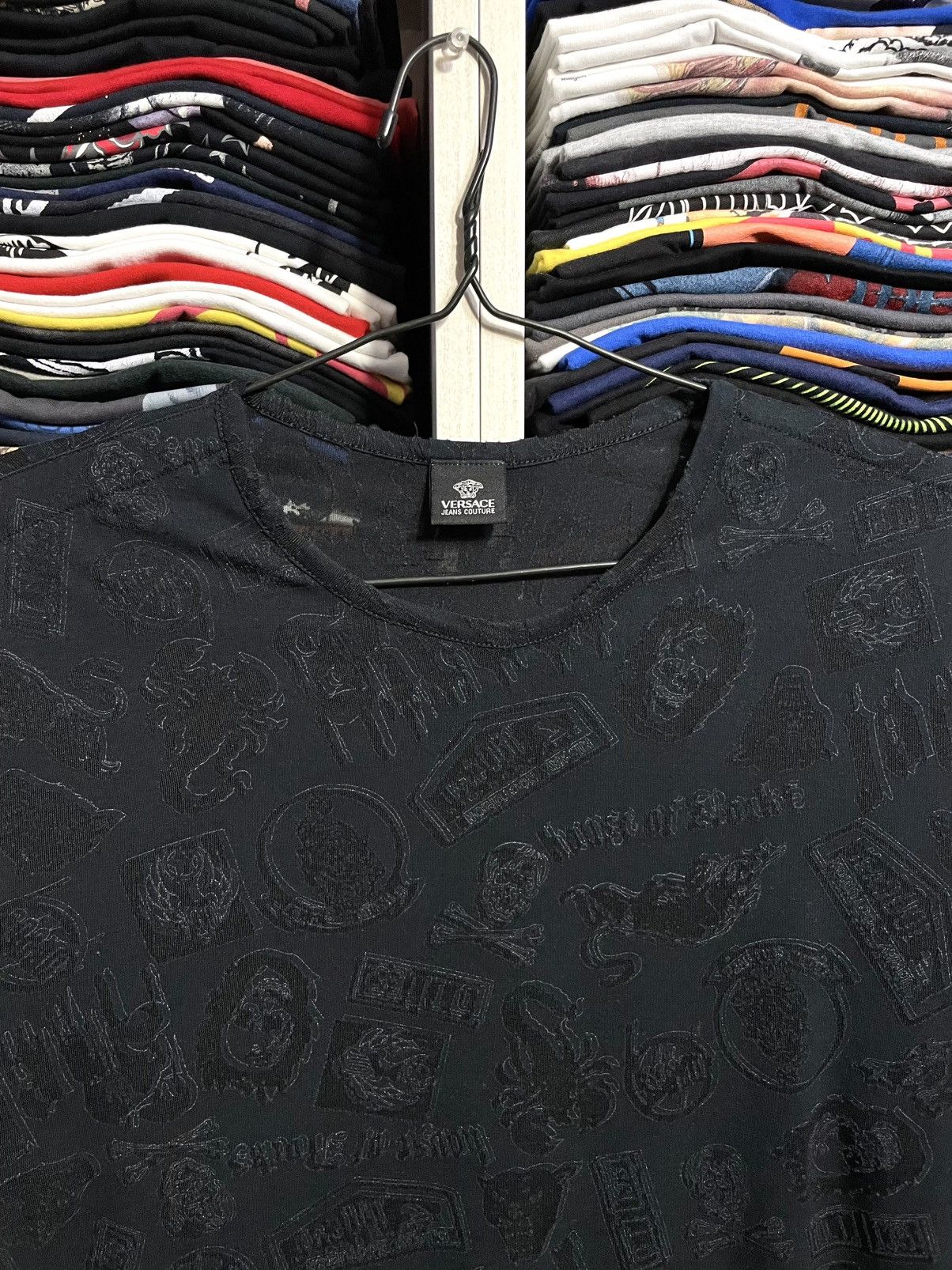 Versace Jeans Couture ARCHIVE Versace Jeans Couture Monogram Mesh T-Shirt Vintage Size US L / EU 52-54 / 3 - 2 Thumbnail