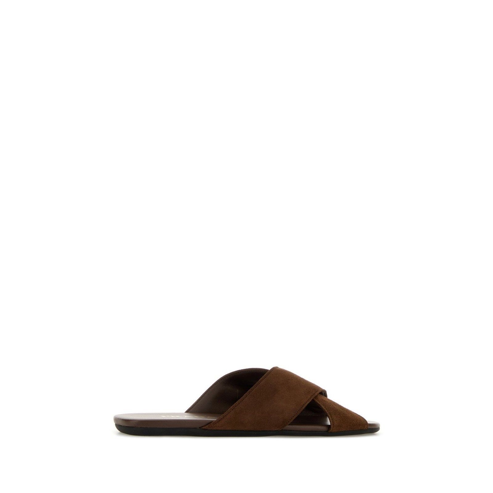 Prada PRADA $975 Cocoa Brown Suede Slides New & Authentic (Women's Size US 10 / IT 40 - 2 Thumbnail