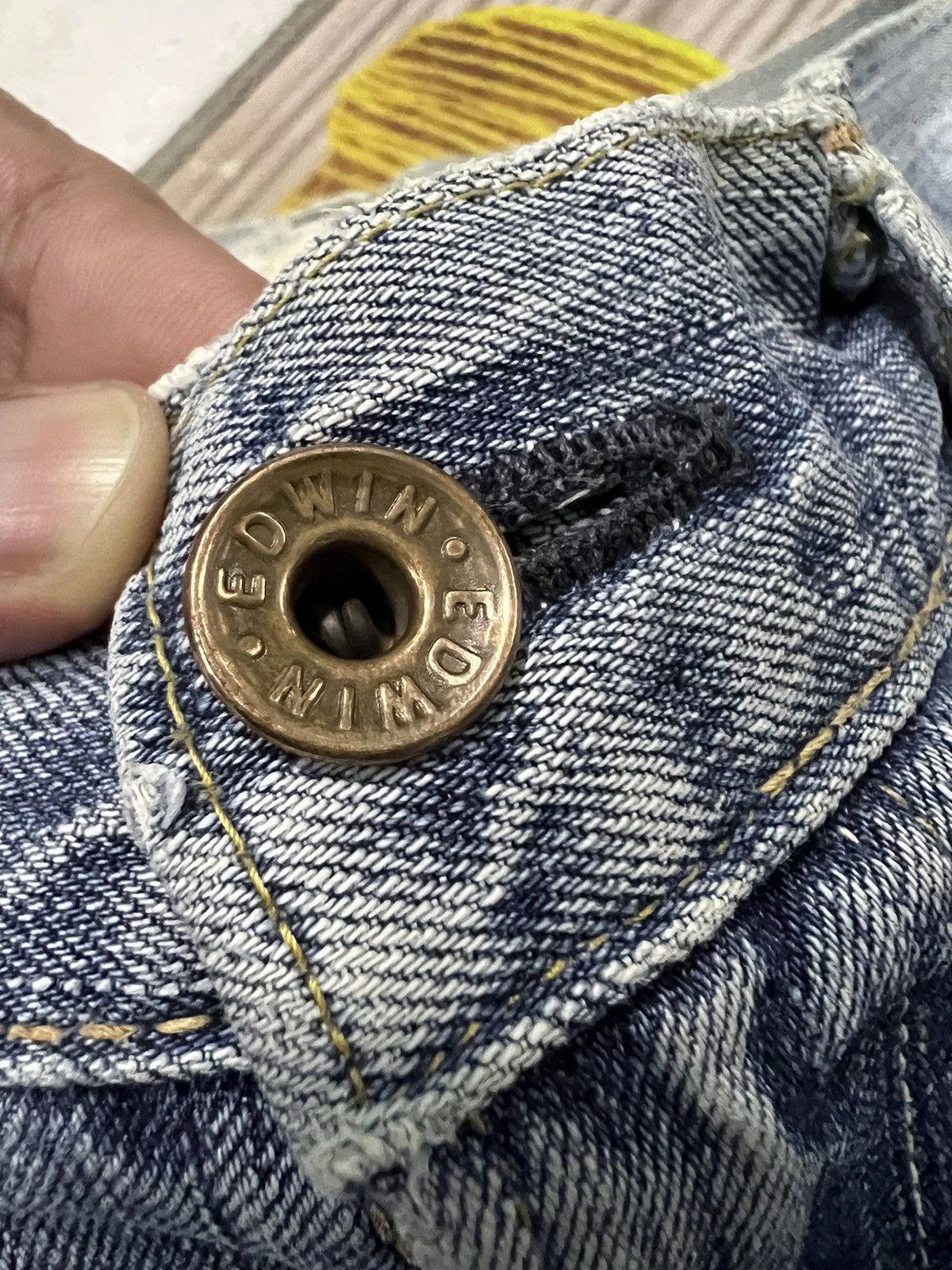 Edwin × If Six Was Nine 💥Baggy💥VINTAGE EDWIN 505z SELVEDGE DISTRESSED BAGGY JEANS Size US 33 - 8 Thumbnail