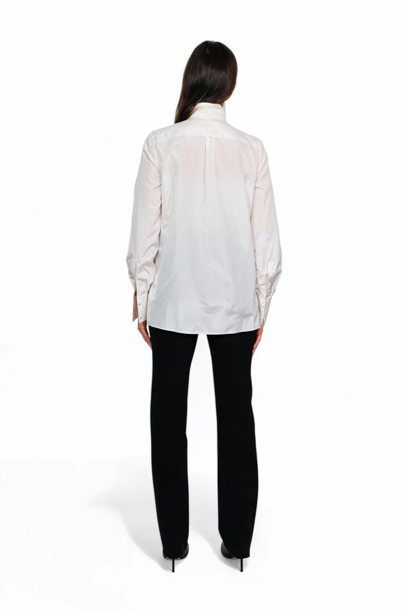 Valentino o1y0326 Solid Color Shirt in White Size M / US 6-8 / IT 42-44 - 4 Thumbnail